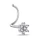 Серебряный пирсинг с фианитами (арт. 7512/ПР2Ф/035) – изображение 1