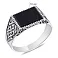 Серебряная печатка с ониксом (арт. 7906/0633.10о) – изображение 5