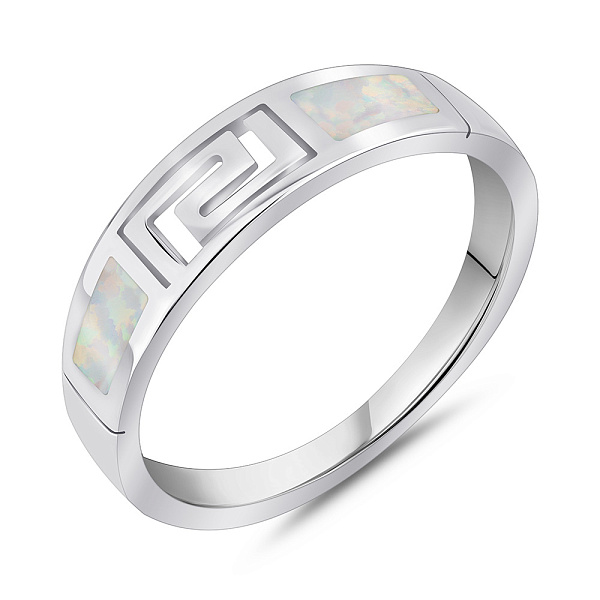 Серебряное кольцо с опалом (арт. 7501/4076Поб) – изображение 1