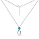Серебряное колье с бирюзой (арт. 7507/2186434Б) – изображение 2