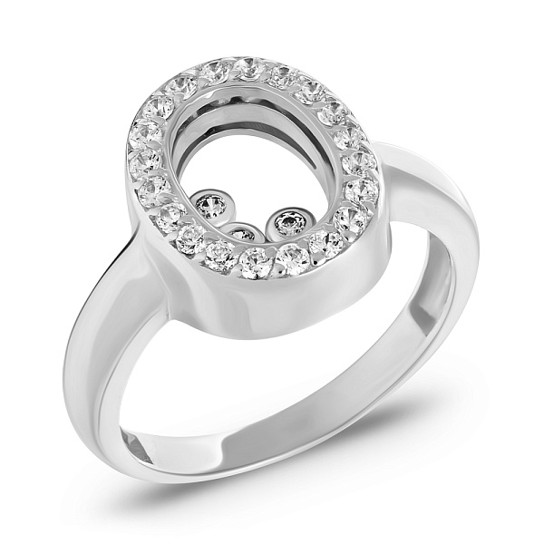 Кольцо из белого золота (арт. 150050/3б) – изображение 1
