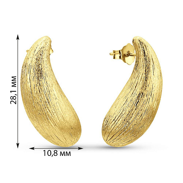 Серьги из желтого золота Francelli (арт. е1091761ж) – изображение 3