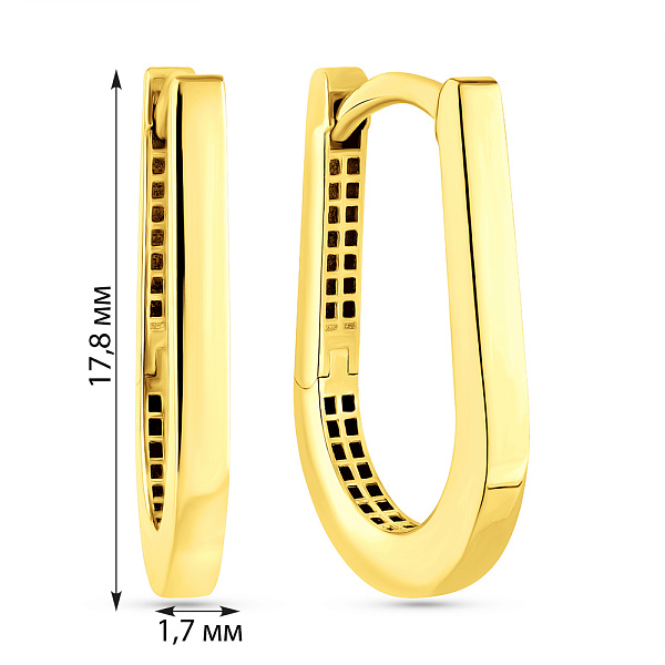 Серьги из желтого золота (арт. 1091312/15ж) – изображение 4