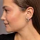 Одиночная серьга из белого золота с фианитом (арт. 110314бЯ) – изображение 3