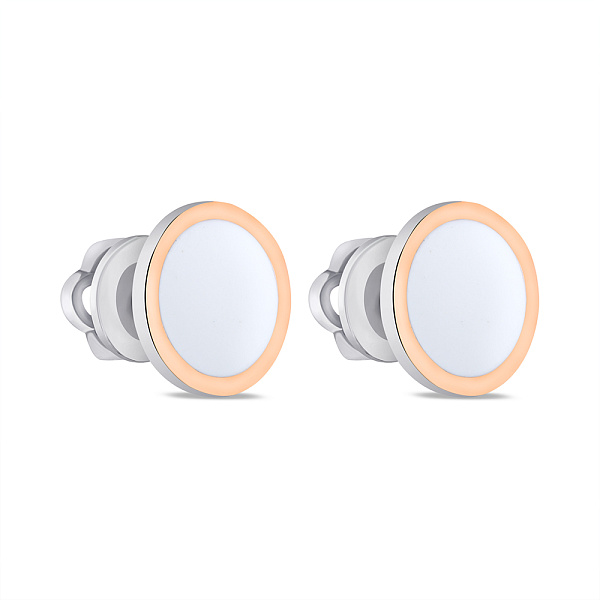 Серьги-пусеты из серебра с эмалью (арт. 7218/917ебсю) – изображение 1