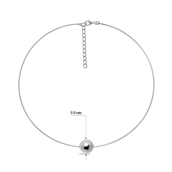 Серебряное колье без камней (арт. 7507/2354) – изображение 2