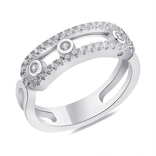Серебряное кольцо с фианитами (арт. 7501/5974) – изображение 1
