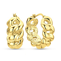 Золоті сережки-кільця Francelli в жовтому кольорі металу (арт. 109746/20ж)