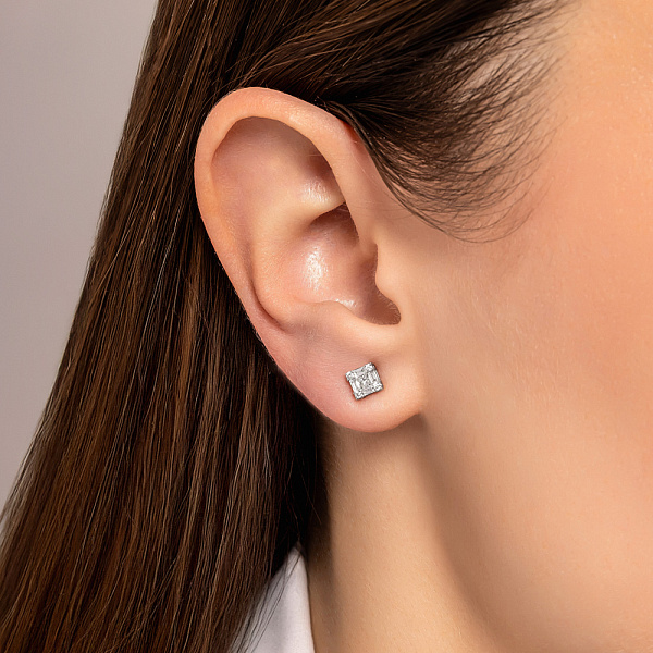 Серьги из белого золота с бриллиантами (арт. Т011546020б) – изображение 2