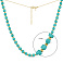 Серебряное колье с голубым ониксом (арт. 7507/2009жог) – изображение 2
