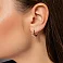 Золотые серьги с фианитами (арт. 1091714/15) – изображение 3