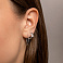 Серьги-кольца из белого золота (арт. 121904/20б) – изображение 2
