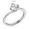 Серебряное кольцо с одним фианитом (арт. 7501/6960) – изображение 2