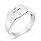 Серебряная печатка Крестик (арт. 7506/6292) – изображение 1