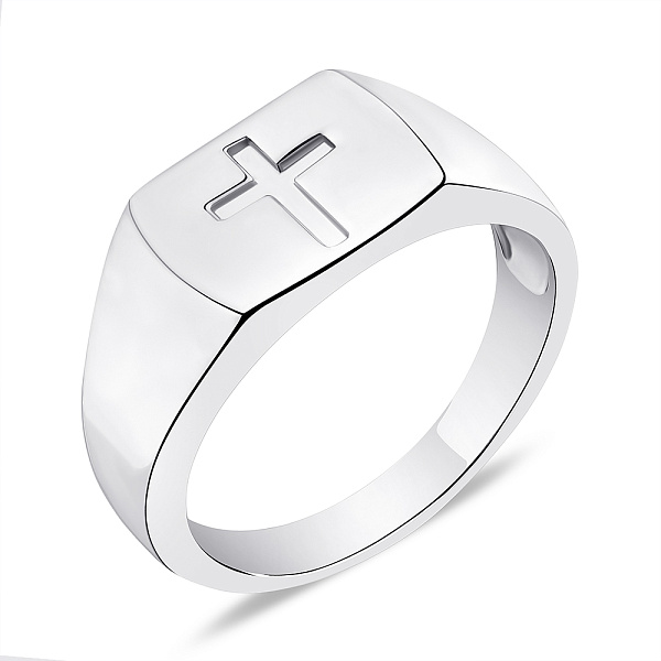 Серебряная печатка Крестик (арт. 7506/6292) – изображение 1