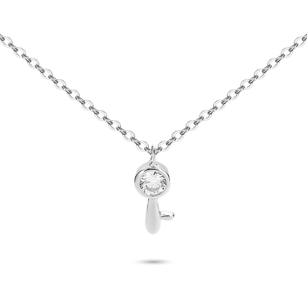 Серебряное колье Ключик с фианитом (арт. 7507/968) – изображение 1