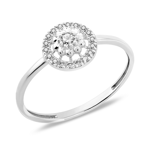 Золотое кольцо с бриллиантами (арт. К011683010б) – изображение 1