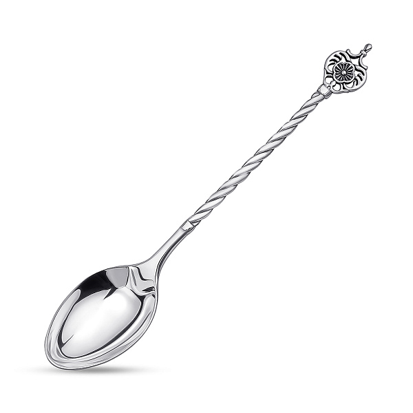 Серебряная чайная ложка Клевер без камней (арт. 7922/1620Л) – изображение 1