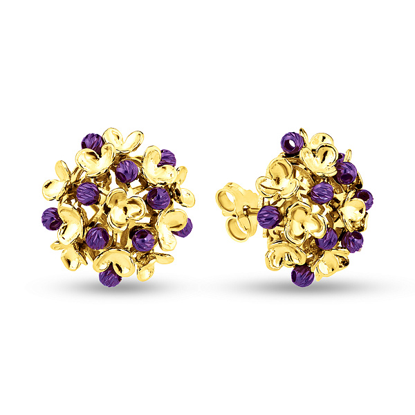Сережки из желтого золота Francelli (арт. 1091612жф) – изображение 1