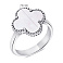 Серебряное кольцо Клевер с перламутром (арт. 7501/6566/15п) – изображение 2