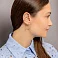 Золотые серьги кольца с фианитами (арт. 110551) – изображение 3