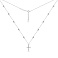 Серебряное колье с крестиком и фианитами (арт. 7507/1392) – изображение 2