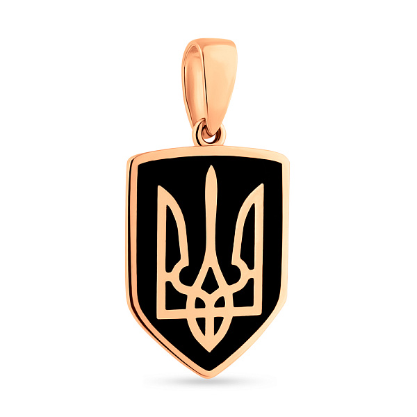Золотой подвес Герб Украины-Трезубец (арт. 440927ч) – изображение 1