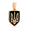 Золотой подвес Герб Украины-Трезубец (арт. 440927ч)