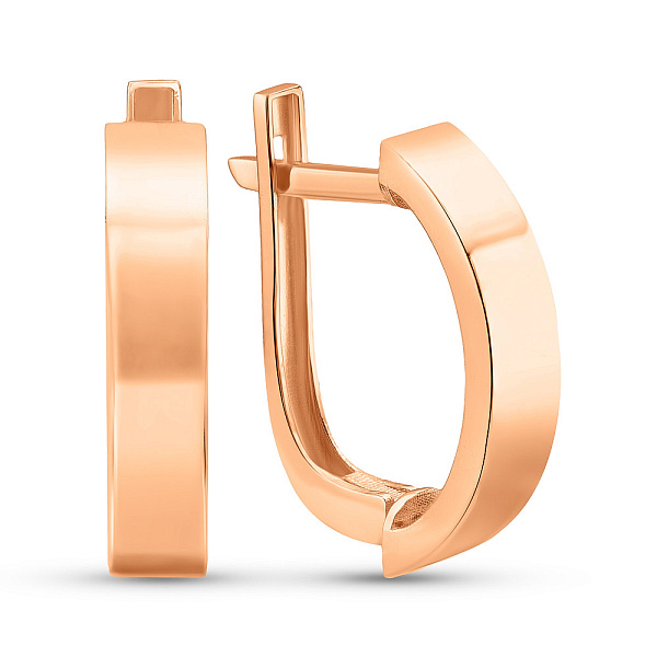 Серьги из красного золота без камней (арт. 1091099) – изображение 1
