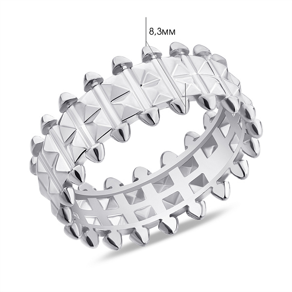 Кольцо из серебра без камней (арт. 7501/5805) – изображение 2