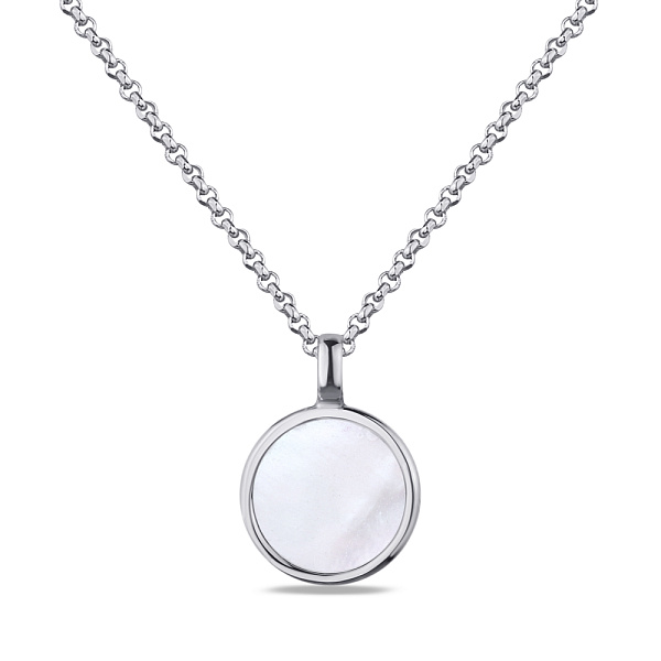 Серебряное колье с перламутром (арт. 7507/1516п) – изображение 1