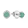 Серебряные пусеты с изумрудами (арт. 7518/2193630Изм) – изображение 1
