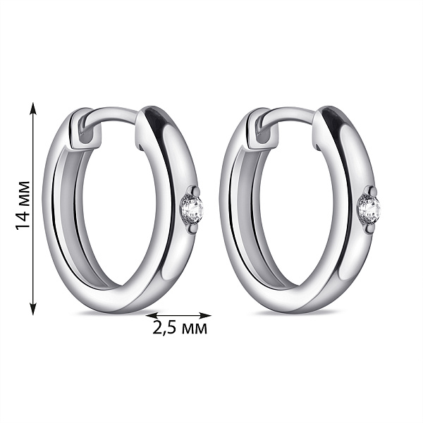 Серебряные серьги с фианитами (арт. 7502/9788/15) – изображение 2