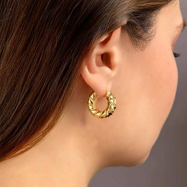 Золотые серьги Francelli (арт. е1091742/15ж) – изображение 2