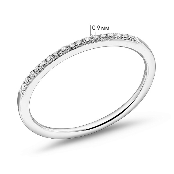 Кольцо из белого золота с бриллиантами (арт. К341572010б) – изображение 3