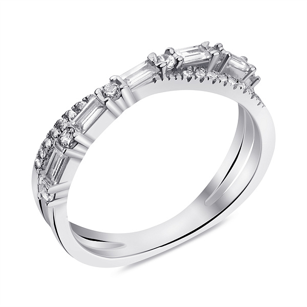 Серебряное кольцо с фианитами (арт. 7501/6874) – изображение 1