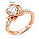 Кольцо из красного золота с фианитами (арт. 140410) – изображение 4