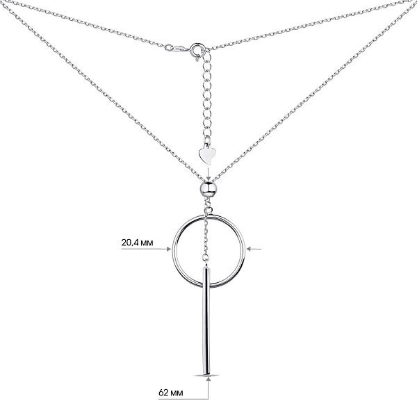Серебряное колье без камней (арт. 7507/КЛ2/432Ш-45) – изображение 3
