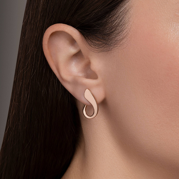 Золоті сережки без каміння (арт. 110682) – зображення 2