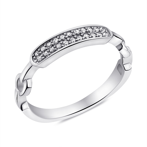 Кольцо из серебра с дорожкой из фианитов (арт. 7501/6804) – изображение 1