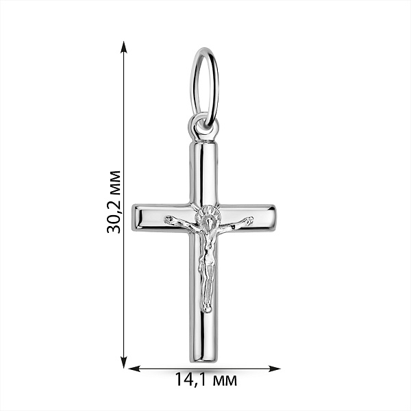 Серебряный крестик без камней (арт. 7504/2-6040.0.2) – изображение 2