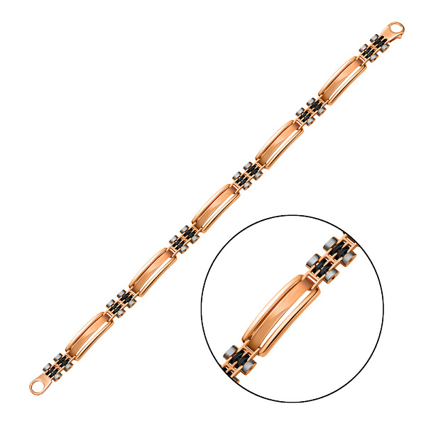 Золотой мужской браслет с ониксом (арт. 324828кбом) – изображение 1
