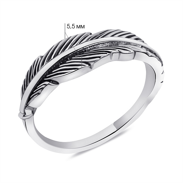 Серебряное кольцо Перо (арт. 7901/6340) – изображение 2
