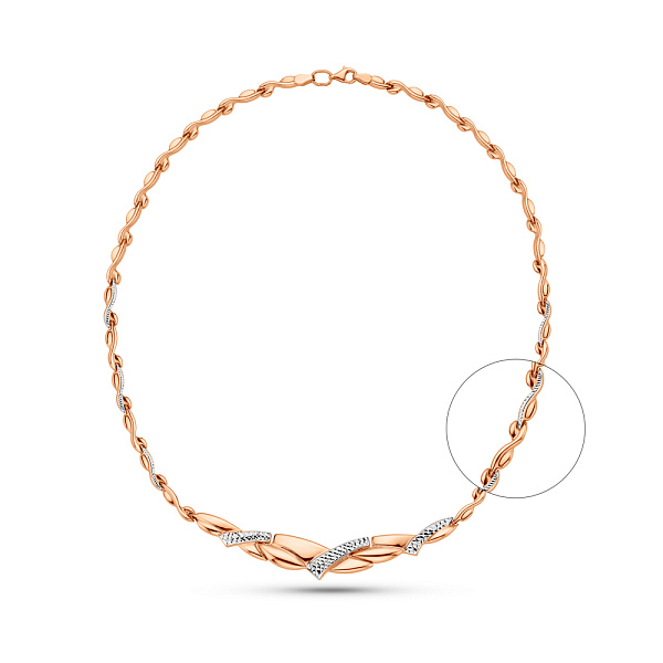 Колье из красного золота без камней (арт. 370083р) – изображение 1