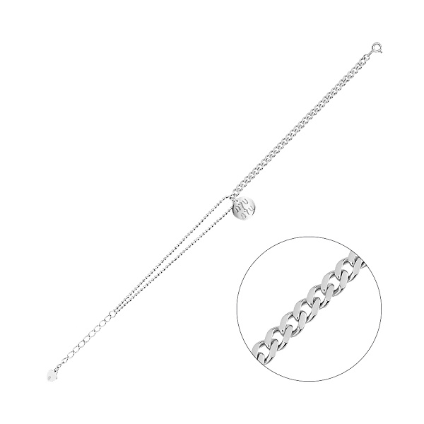 Серебряный браслет с подвеской (арт. 7509/5025) – изображение 1