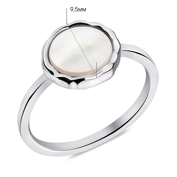 Серебряное кольцо с перламутром (арт. 7501/6781п) – изображение 2