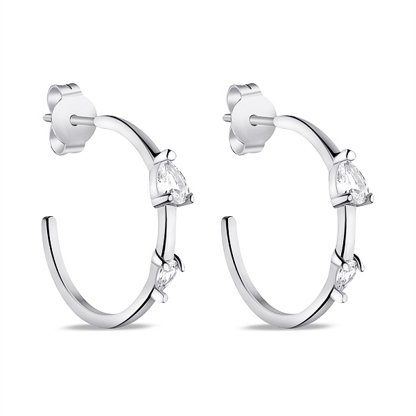 Серьги из серебра с фианитами (арт. 7518/7063) – изображение 1