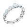 Серебряное кольцо с опалом (арт. 7501/6466Поб) – изображение 2