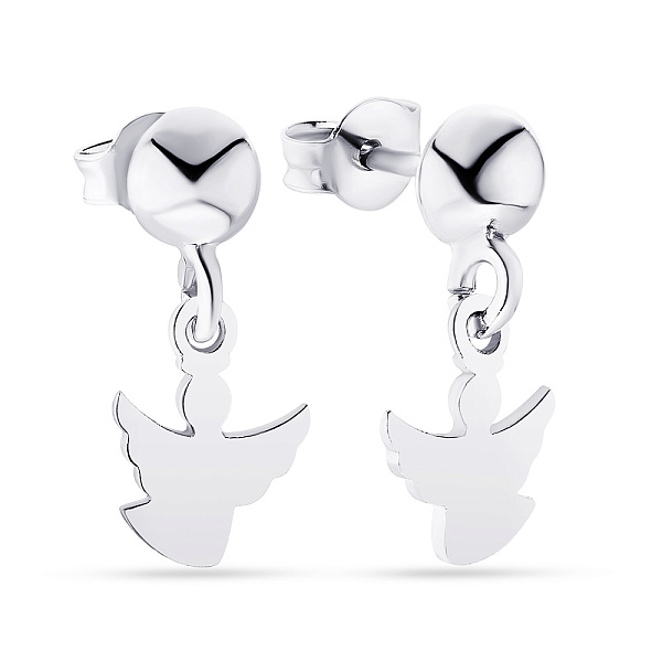 Серебряные сережки-подвески «Ангелы» (арт. 7518/5435) – изображение 1