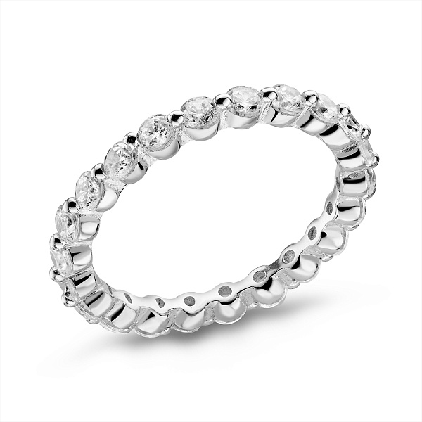 Серебряное кольцо с дорожкой из фианитов (арт. 7501/8310) – изображение 1
